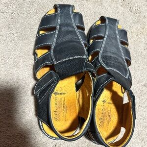 Black Leather Sandals